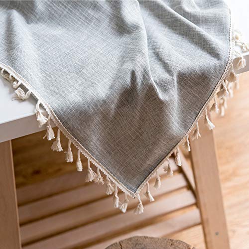 Nappe lin coton lavable rectangulaire pour table basse et repas
