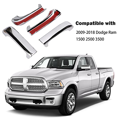 Image of Tutor Auto Chrome Door Handle Covers for 2009-2018 Dodge Ram 1500 2500 3500