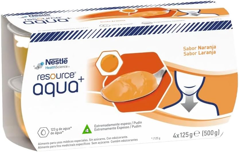 RESOURCE Aqua+ gelificada sabor naranja 4x125 g