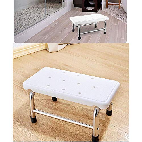Banc solide pour personnes âgées avec assise perforée anti-glisse 41x22cm