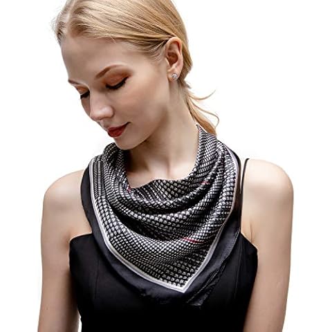 Head Scarf Like Silk Satin Hair Wrap Scarf for Sleeping Banana Square Scarf Neckerchief for Women 70CM Cover