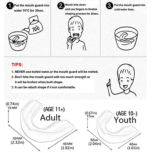 image for CT-Tebrun Sports Mouth Guard for Kids Youth /Adults-Mouthguard for Lac