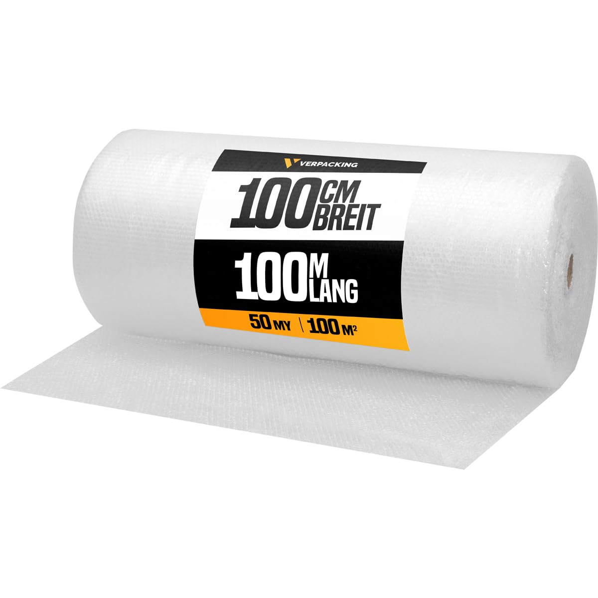 Luftpolsterfolie 100 cm x 100 m 50 my Bubble Wrap 2-lagig 1 Rolle Verpackungsmaterial