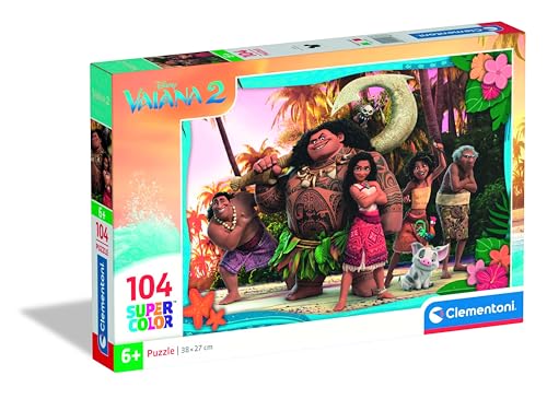 Clementoni Puzzle Disney Vaiana 2, 104 Pièces, Puzzle pour Enfants, Fabriqué en Italie, 25786
