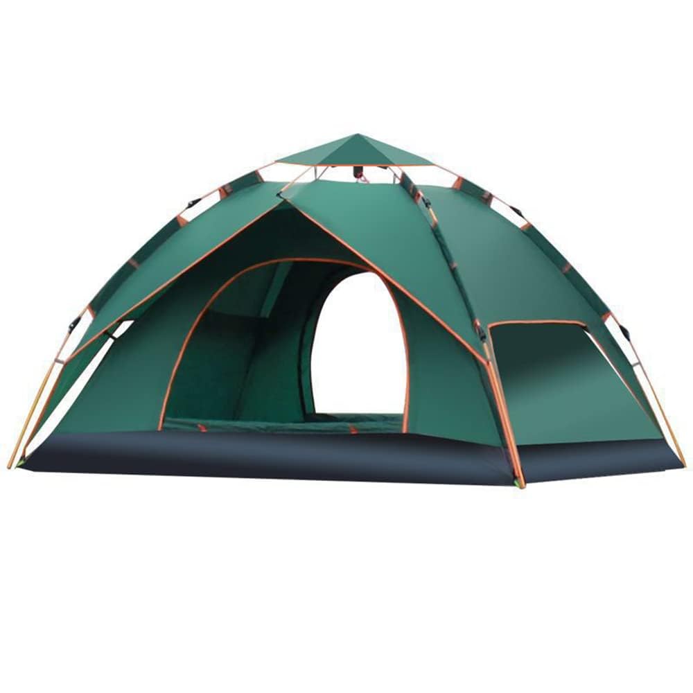 X spring Camping Tent, 3-4 Person Family Tent with Carry Bag, Waterproof Pop Up Cabin Tent, Portable Instant Easy Set up Tent, Windproof Pop Up Tent for Camping, Mountaineering, Hiking