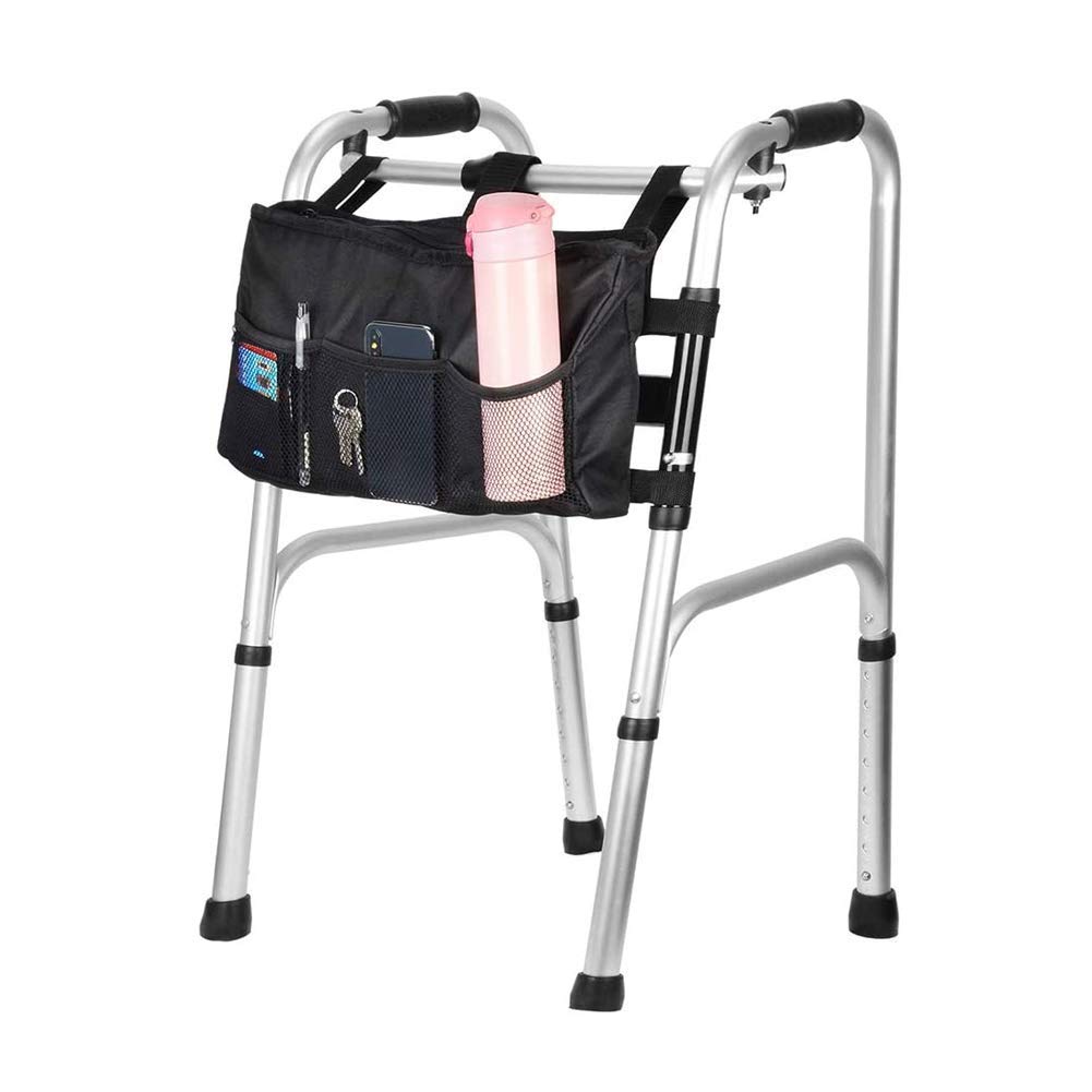 RUVANE Mochila para Silla de Ruedas, Bolsa de Accesorios para Andador, Bolsa organizadora de tamaño Universal para Cualquier Andador y Silla de Ruedas Estilo Andador (Negro) Star of Light