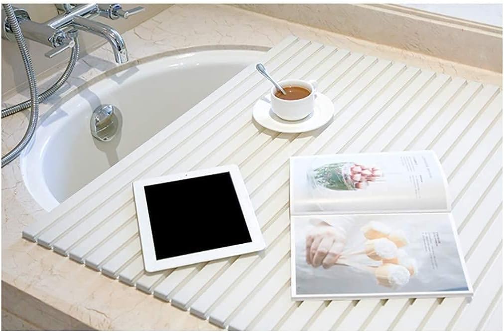 Bath Cover Bathtub Cover Anti-dust Dust Board Bathtub Insulation Cover PVC White Foldable Bathtub Cover Bathtub Tray (Size : 751601.2cm) : Home & Kitchen