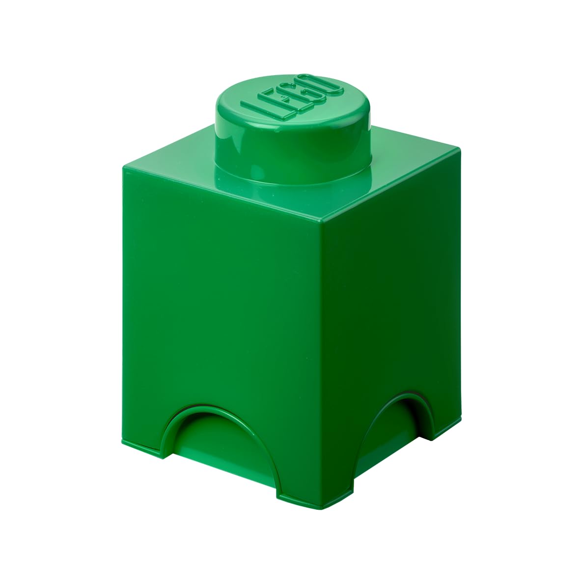 Lego Storage Brick 1 Knob Verde,Scatola Portaoggetti Impilabile 1,2 L – Contenitore In Plastica Con Coperchio, Organizer Per Scrivania E Giocattoli-image