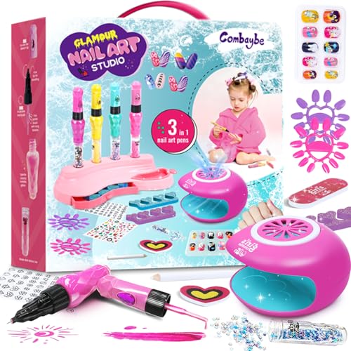 Kids Nail Polish Set with 4 Nail Art Pens - Non-Toxic Nail Pens A...