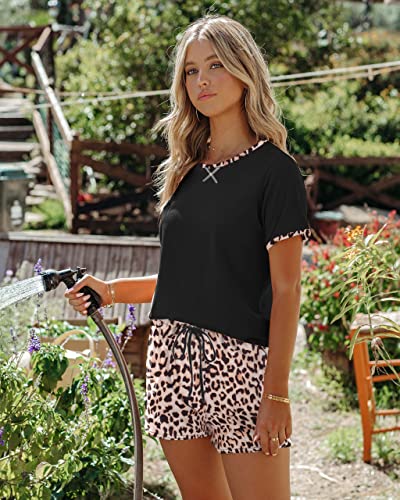 Image of Ekouaer Women Pajama Set Casual Short Set
