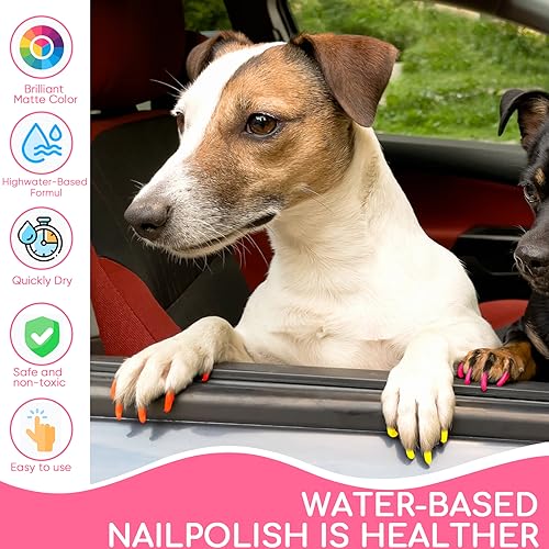 Image of OLINGYOU Dog Nail Polish, Dog Nail Polish Pens Quick Dry-6 Colors, Pet Nail Polish Set for Dogs, DIY Dogs Puppy Nails, Dog Safe Nail Polish Non Toxic, Odorless, Easy to Apply