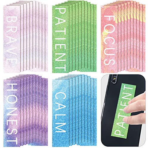 Crtiin 50 Pcs Anxiety Sensory Stickers, Calm Textured Strips for Anxiety Relief, Breathing Fidget Stickers for ADHD Teen Adult, Back to School Classroom Desk Mental Health Supplies(Sweet Style)