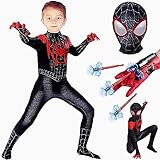 spiderman schwarz kostüm kinder 2.【Atmungsaktiv und Komfortabel】- Das Spider Kostüme für Kinder hat eine abnehmbare Spinnenmaske, die von Jungen und Mädchen im Alter von 3-12 Jahren getragen werden kann. Der spider anzug miles morales bodysuit st aus hochelastischem Stoff gefertigt, der dehnbar, atmungsaktiv und bequem ist. Verschluss: Reißverschluss