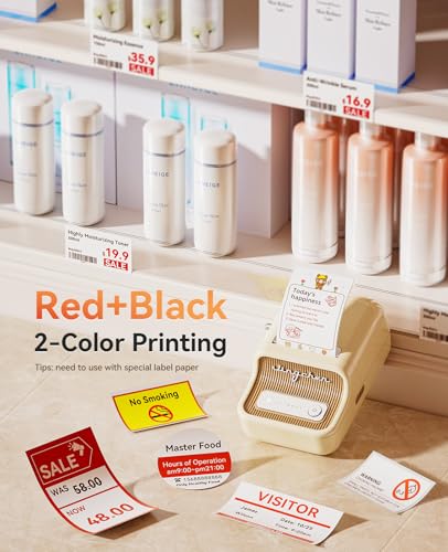 Image of NIIMBOT Sticker Printer, B21 Pro Portabel Sticker Maker, Bluetooth Label Maker, 300DPI HD Label Printer for Photos, Notes, Study Graphics, Memo Maker,50x30mm Label(White)