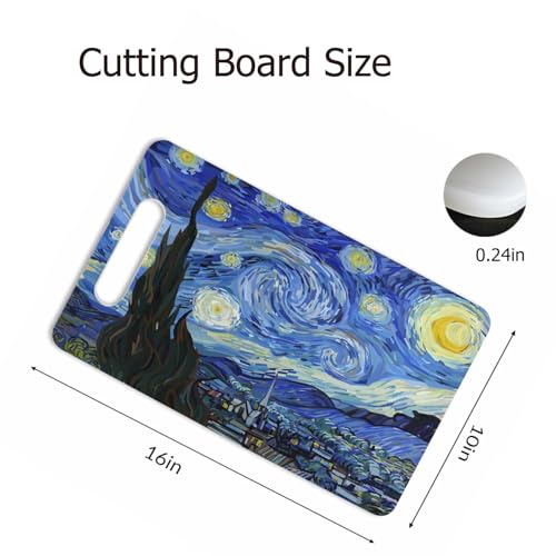 Tabla de cortar rectangular Starry Night con mango miniatura 2