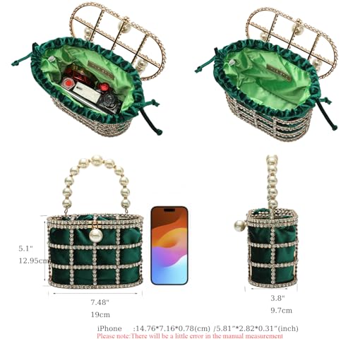 CARIEDO Evening Handbag Women Clutch Purses with Pearl Diamonds for Wedding Prom Birthday Party Dinner Accessories - Image 4