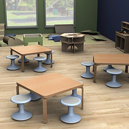 Image of Sprogs Kids Active Motion Stool - Flexible Seating for School Classroom, Office or Home - 14 inch Seat Height - Powder Blue (SPG-NUS350-PB-SO)