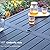 SUNSHINE VALLEY 7 Piece Patio Dining Set for 6, Rectangular Metal Table with Umbrella Hole, 6 Brown Dining Chairs, Outdoor Table and Chairs Set for Lawn Backyard and Deck
