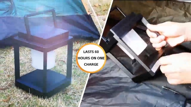 Image of DAKAFUL Solar Table Lamp for Outdoor & Indoor Use - LED Nightstand Lantern, Portable Rechargeable Hanging Lamps Waterproof, Cordless Battery-Operated Lights for Reading, Garden Decor, Camping