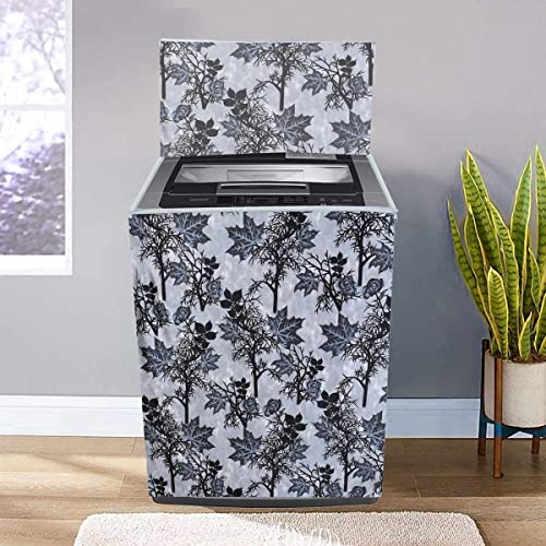 Image of Woah Dust-Proof Top Loading Fully Automatic Washing Machine Cover for LG 6 kg, 6.2 kg, 6.5 kg, 7 kg, 7.2 kg, 7.5 kg, Polyester, Grey