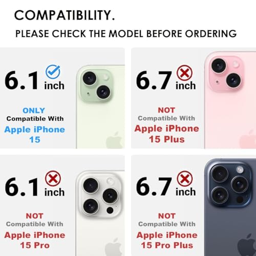 Image of RIGGEAR Shockproof Sleek Hybrid Armor Upgraded C-Shaped Magnetic Back Cover Case Compatible with MagSafe Accessories for iPhone 15 (Smoke Black Matte PC + Black TPU Bumper)
