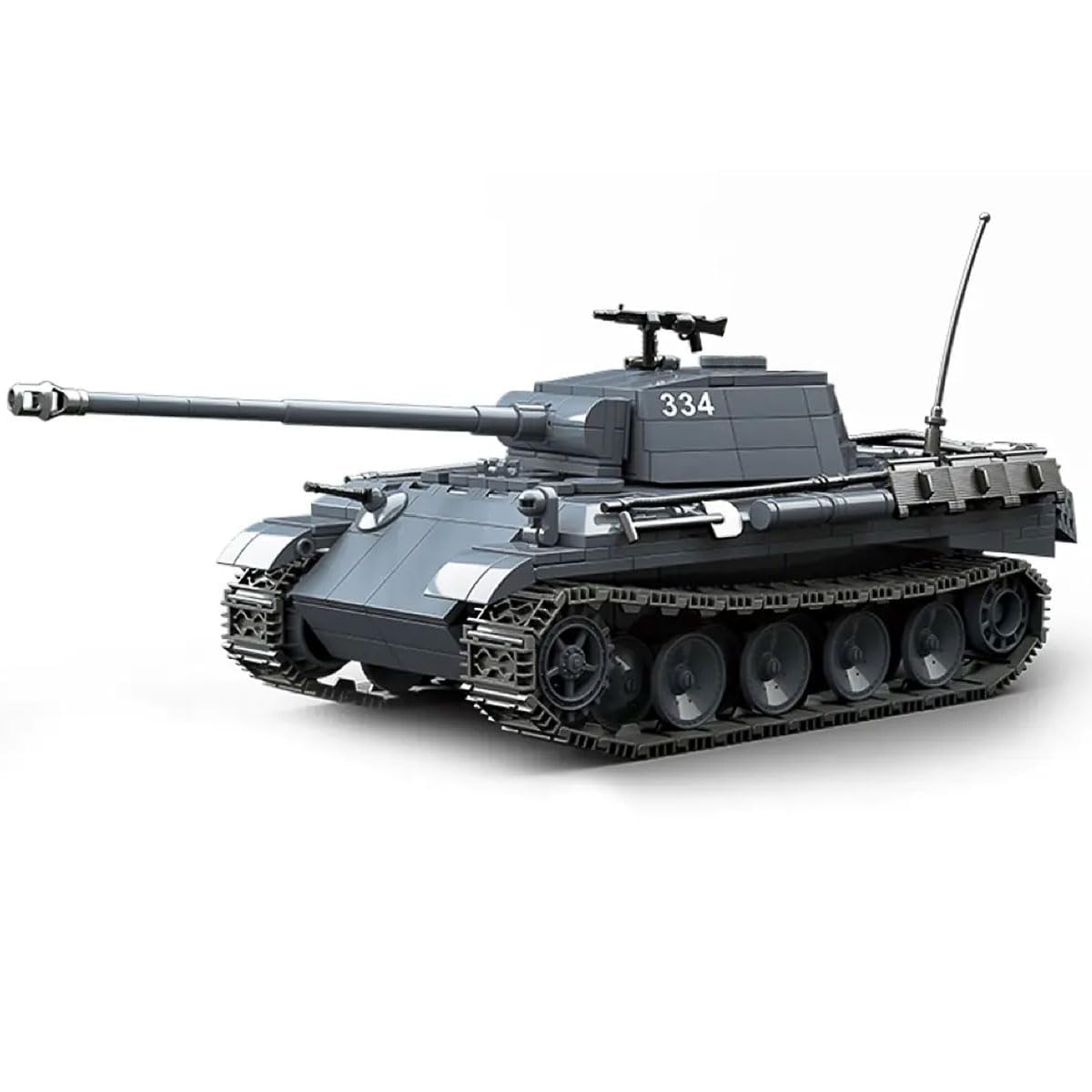 Technic Tank Model Building Kit, 1180 PCS Building Block Set, WW2 Panther Main Battle Builidng Bricks Tank Toy Gift for Adult, Army Military Construction Kit