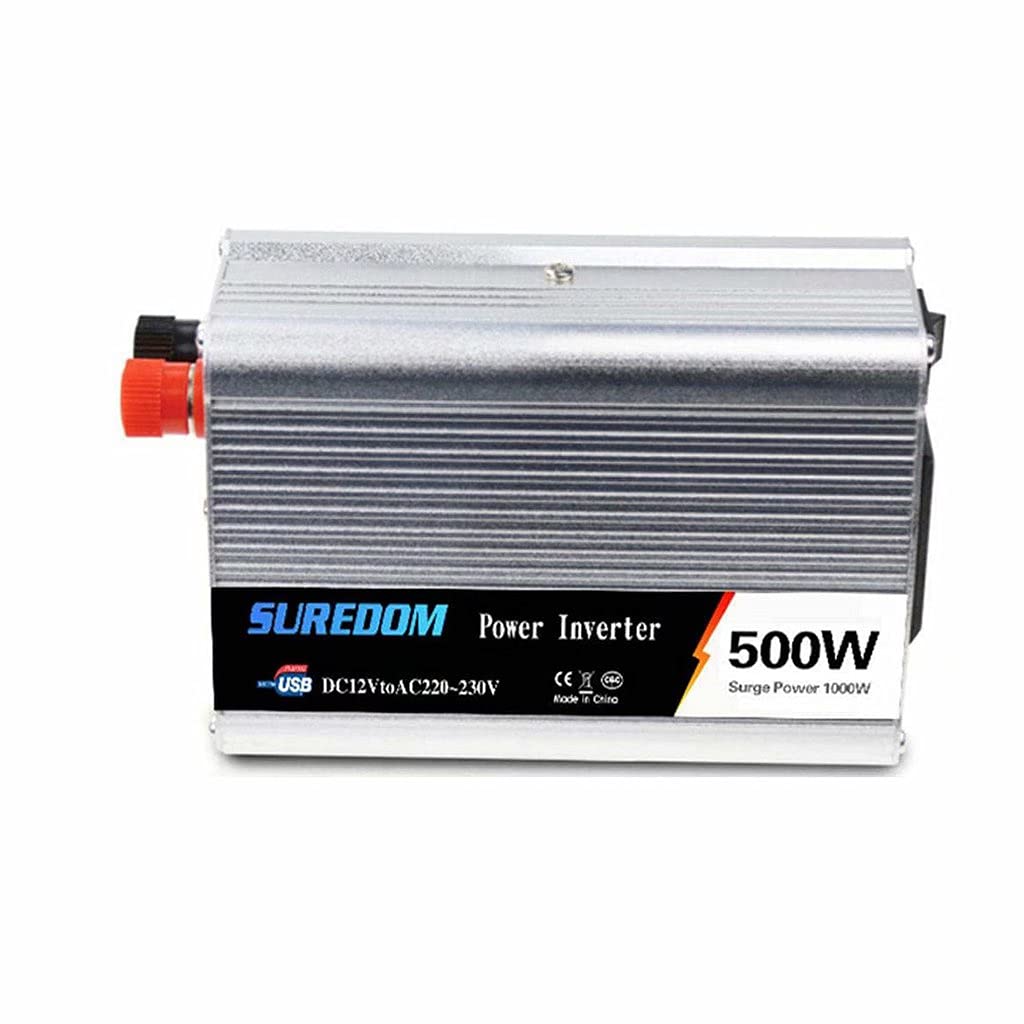 inversor 300W 500W 800W convertidor de Voltaje DC 12 V a AC 220 V inversor Coche con Interruptor controlable y Conexiones USB