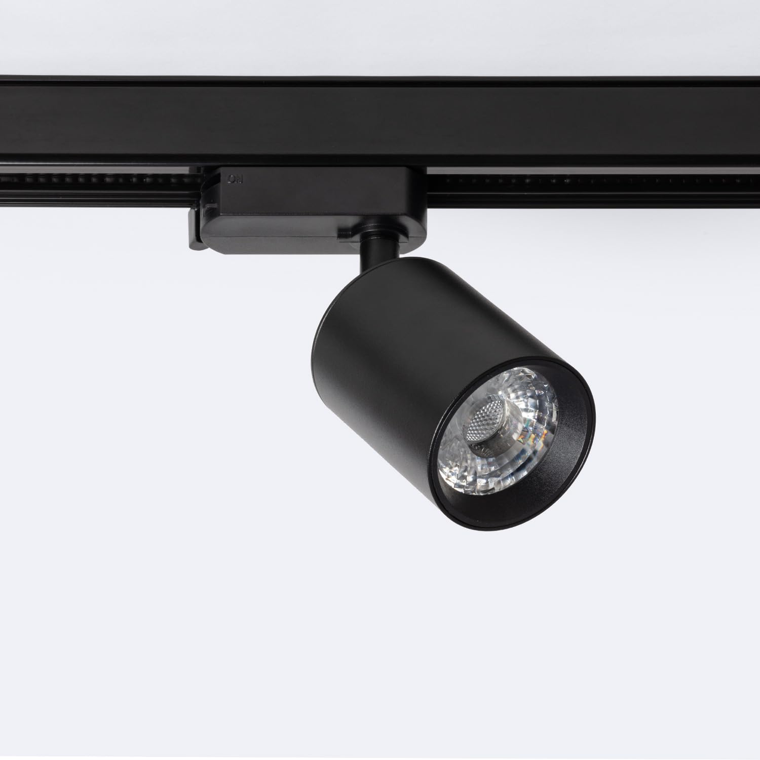 Spot LED sur Rail Monophasé 10W Mallet Dimmable Noir 3000K Blanc chaud