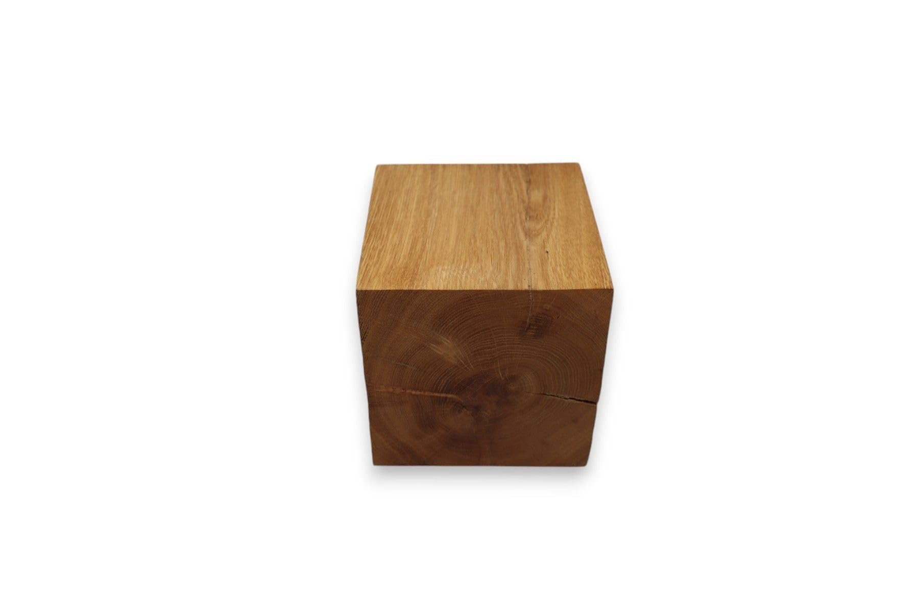 WestTree Eiche Würfel Regal, 12,5x12,5x12,5cm, Rustikal, Eichenholzregal, Einbauregal, Wandmontage