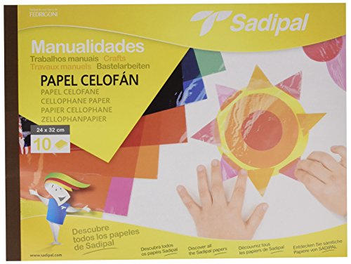 Sadipal 936180 - Cuaderno de manualidades papel celofán, 10 hojas, multicolor Cover