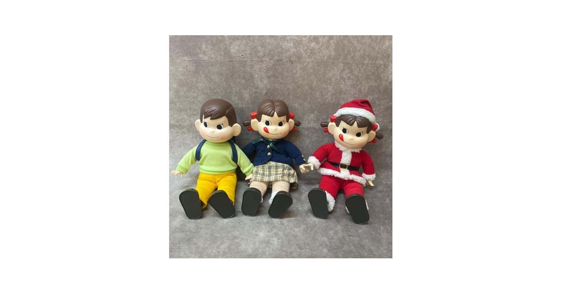 美品☆110cm店頭ペコちゃん人形のXmasサンタ衣装☆使用品☆不二家 不二家☆クリスマス☆ペコちゃん☆昭和レトロ☆ソフビ人形 10