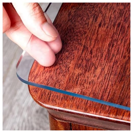 Royhom Clear Table Protector 2mm Thick 48 x 24 Inch Plastic Table Cover Protector, Clear Desk Pad, Waterproof Desk Mats on Top of Desks, Desk Protector Mat for Writing Desk, Coffee Table, Dresser