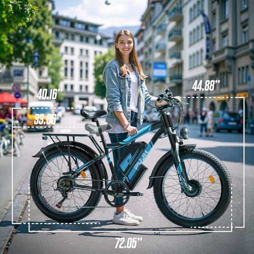 Image of 6000W Electric Bike for Adult, 60V 20Ah Dual Motor Ebikes, Max 50MPH Up to 100 Miles Range, 26 inch Fat Tire Electric Bicycles for Men Women
