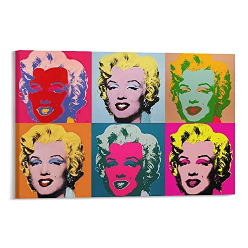 Andy Warholアンディウォーホル偉大な世界クラスの画家絵画作品（マリリン1）アート印刷されたポスター 部屋飾り キャンバスウォールアート 印刷 ポスター 版画 壁飾り 壁の絵 壁掛け ホームアートワーク08x12inch(20x30cm)