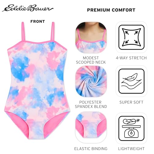 Image of Eddie Bauer Girls' UPF 50+ Scoop-Neck Stretchable One-Piece Swimsuit