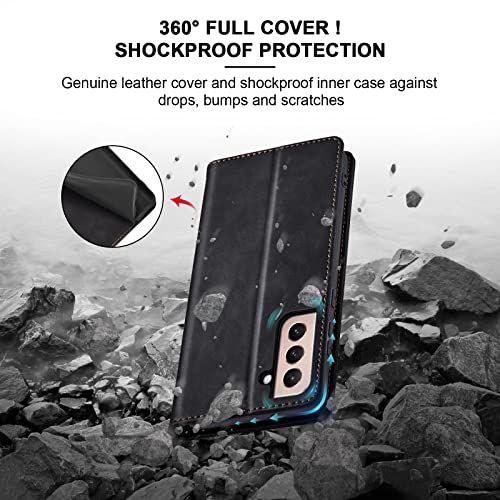 Image of Jasonyu Flip Wallet Case for Samsung Galaxy S21 Plus /S21+ 5G,Black