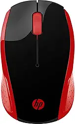 Mouse sem Fio HP 200 Oman - com Sensor Óptico de até 1000 DPI, Ambidestro, Conexão Wireless com Receptor Nano de 2.4GHz e até 10 m de Distância, Vermelho (2HU82AA)