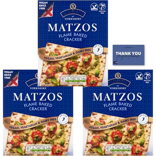 Cc1st Customers Come 1st Rakusens Yorkshire Matzo Flamed Baked Crackers - Crispy and Delicious (300g x 3)