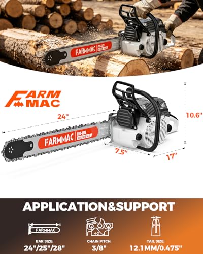 FARMMAC F380W 72cc Gas Chainsaw