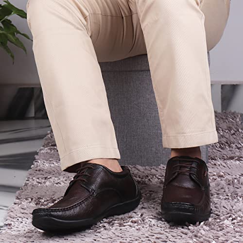 Image of Red Chief Brown Formal Derby Shoes for Men (RC1855 003)