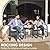 Devoko 3 Piece Rocking Bistro Set Wicker Patio Outdoor Furniture Porch Chairs Conversation Sets with Glass Coffee Table (Beige)