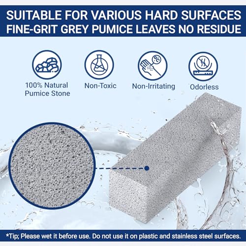 🏡🧹2-Pack Pumice Stone Toilet Cleaner – Extra Long Handle for Bowl Ring, Pool, Bathroom & Hard Water Stain Removal - Image 3