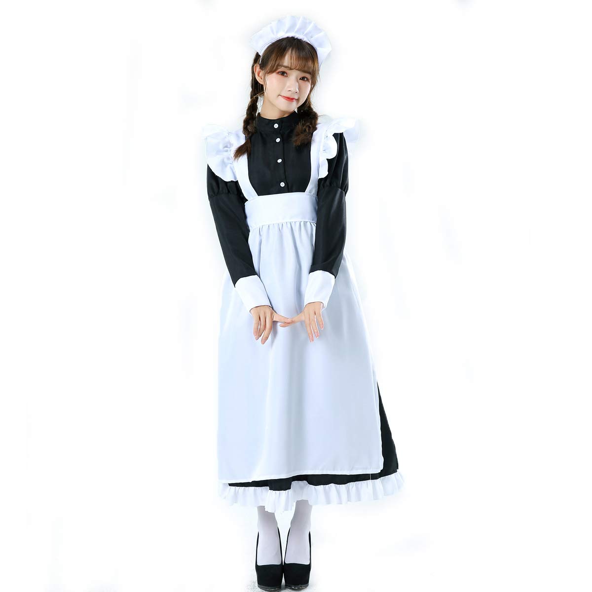 Amazon.co.jp: [Rose] メイド 服 コスプレ ロング ワンピース 英国風