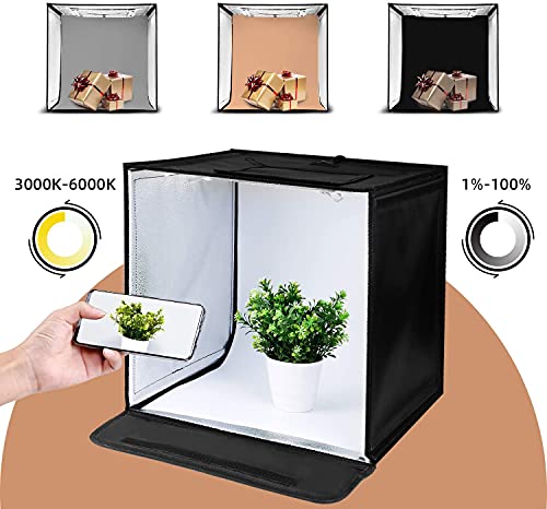 Fotostudio Set, Fotobox Lichtzelt 50×50×50 cm Tragbare Faltbares Studiobox, Foto Zelte Fotografie mit LED Beleuchtung, 4… – Bild 8