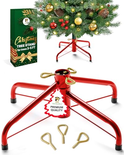 Soporte artificial de repuesto para árbol de Navidad para árboles de hasta 5 pies de alto, soporte plegable de metal para árbol de Navidad, base de árbol artificial de 45,7 cm de diámetro, se adapta