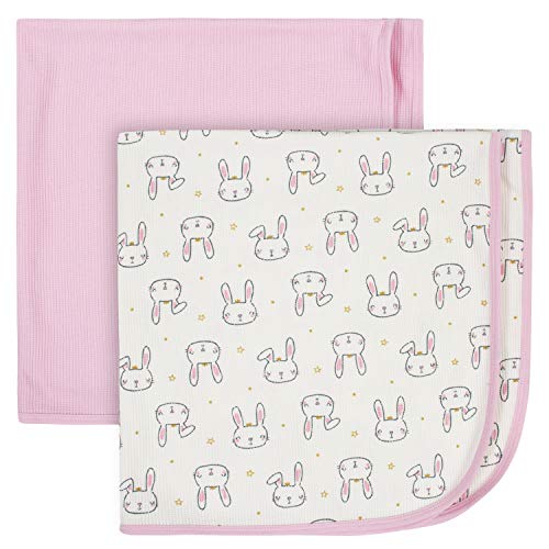 Gerber Baby 2-Pack Thermal Receiving Blanket, Princess White, One size