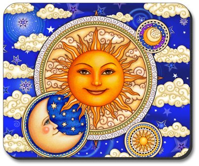 Sun & Clouds - Art Plates Brand Mouse Pad
