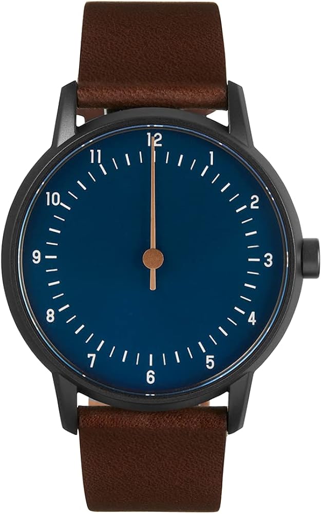 slow Twelve 04 - Pelle marrone scuro, cassa antracite, quadrante blu slow Twelve 04 - Pelle marrone scuro, cassa antracite, quadrante blu