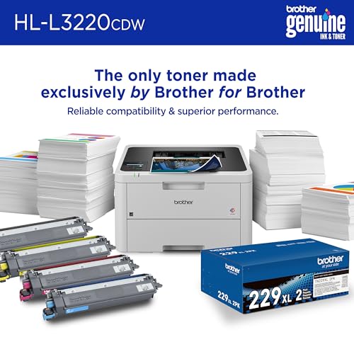 undefined Brother HLL3220CDW Wireless Compact Color Laser Printer, Duplex and Mobile Device Printing | Includes 2 Month Refresh Subscription Trial¹, Amazon Dash Replenishment Ready (Renewed Premium) の商品画像 3