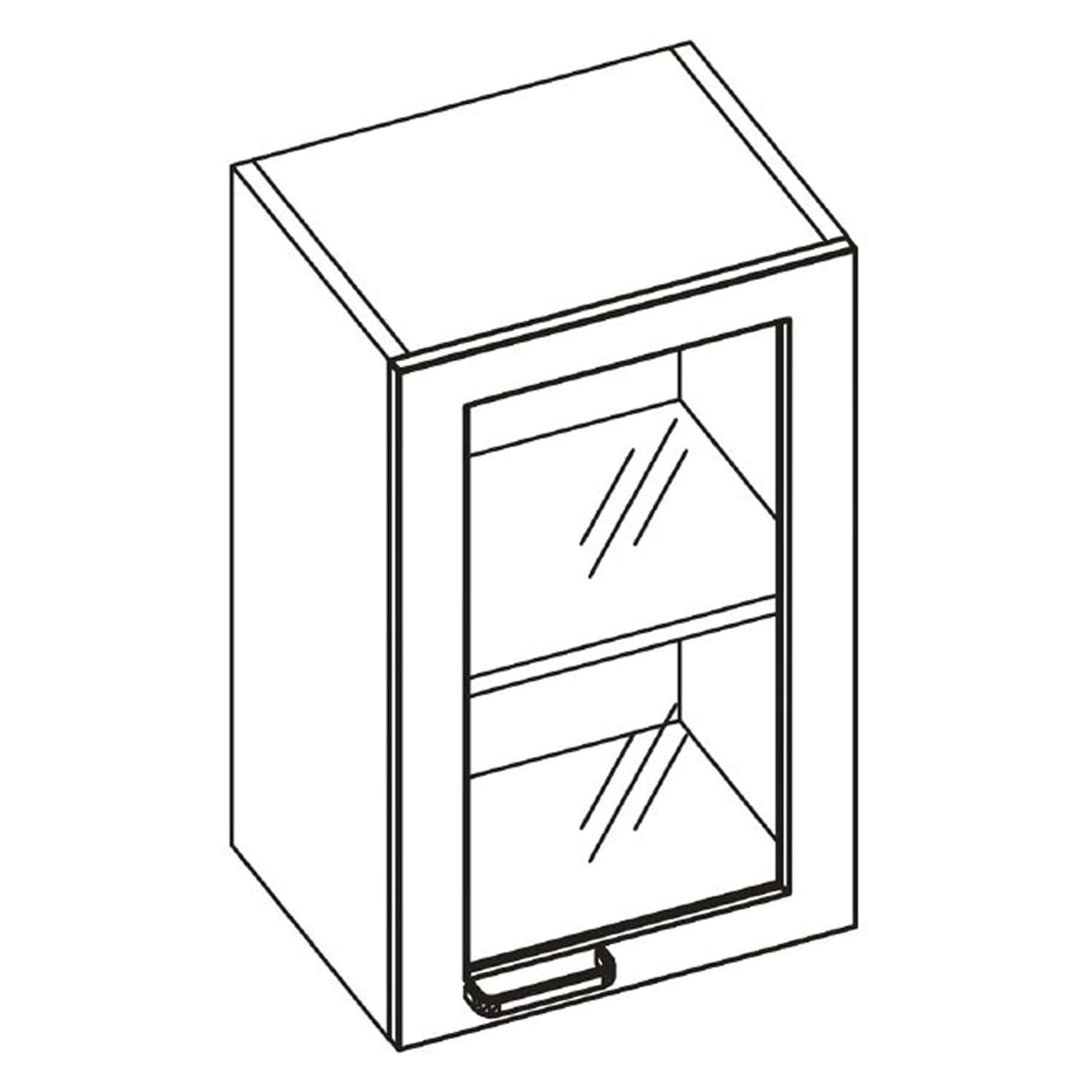 Armoire murale de laboratoire labtable 1 porte vitrée, charnières à gauche, 1 étagère LxHxP : 450 mm x 740 mm x 350